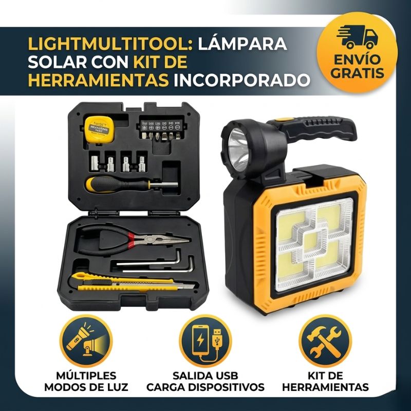 LightMultitool | Lámpara Solar con Kit de Herramientas Incorporado