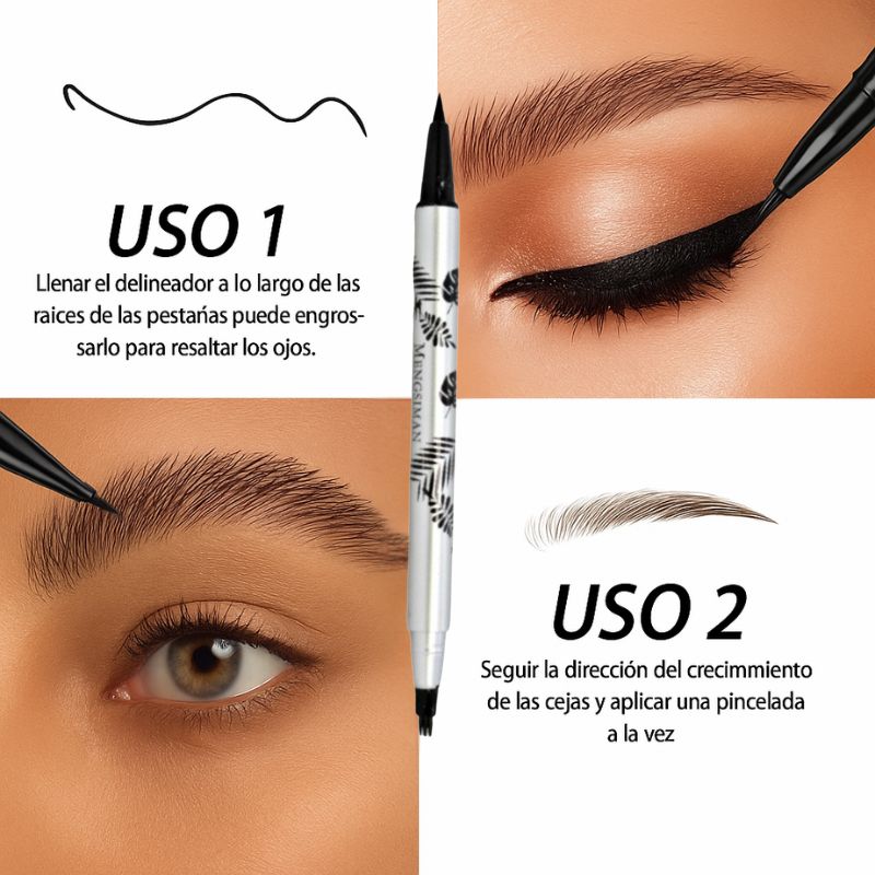 DualBrow | Plumón de 3 Puntas con Delineador Integrado