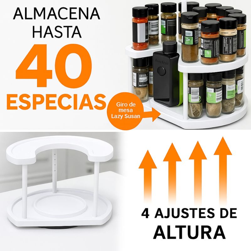 SpiceSpinner |Organizador Multiusos para Maximizar tu espacio y Libera tu Cocina