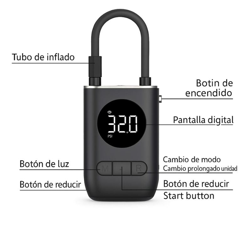 PowerAir | Compresor Inalambrico Digital