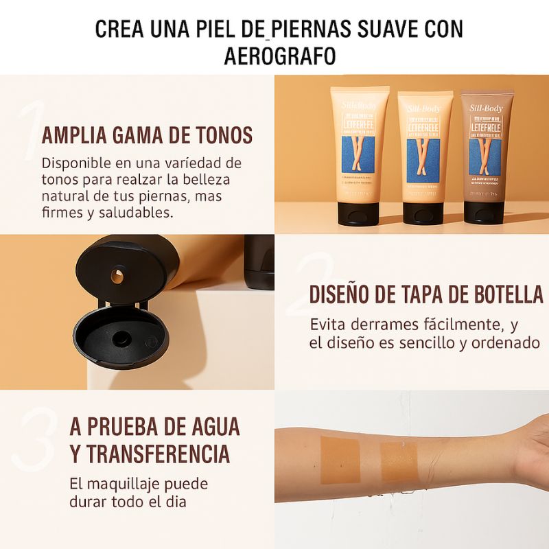 SilkBody | Maquillaje Corporal Disimula Imperfecciones y Unifica el Tono