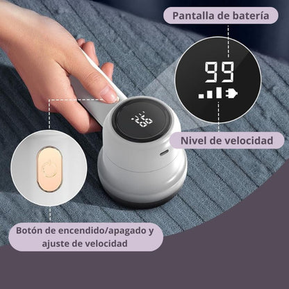 SpinClean | Removedor De Pelusa Eléctrico Recargable