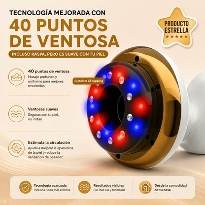 VeloCurve® Masajeador Anticelulitis Inteligente | Piel más lisa en solo minutos al día