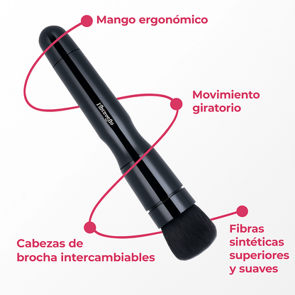 LumiBlend | Kit de Brochas Giratorias para Maquillaje