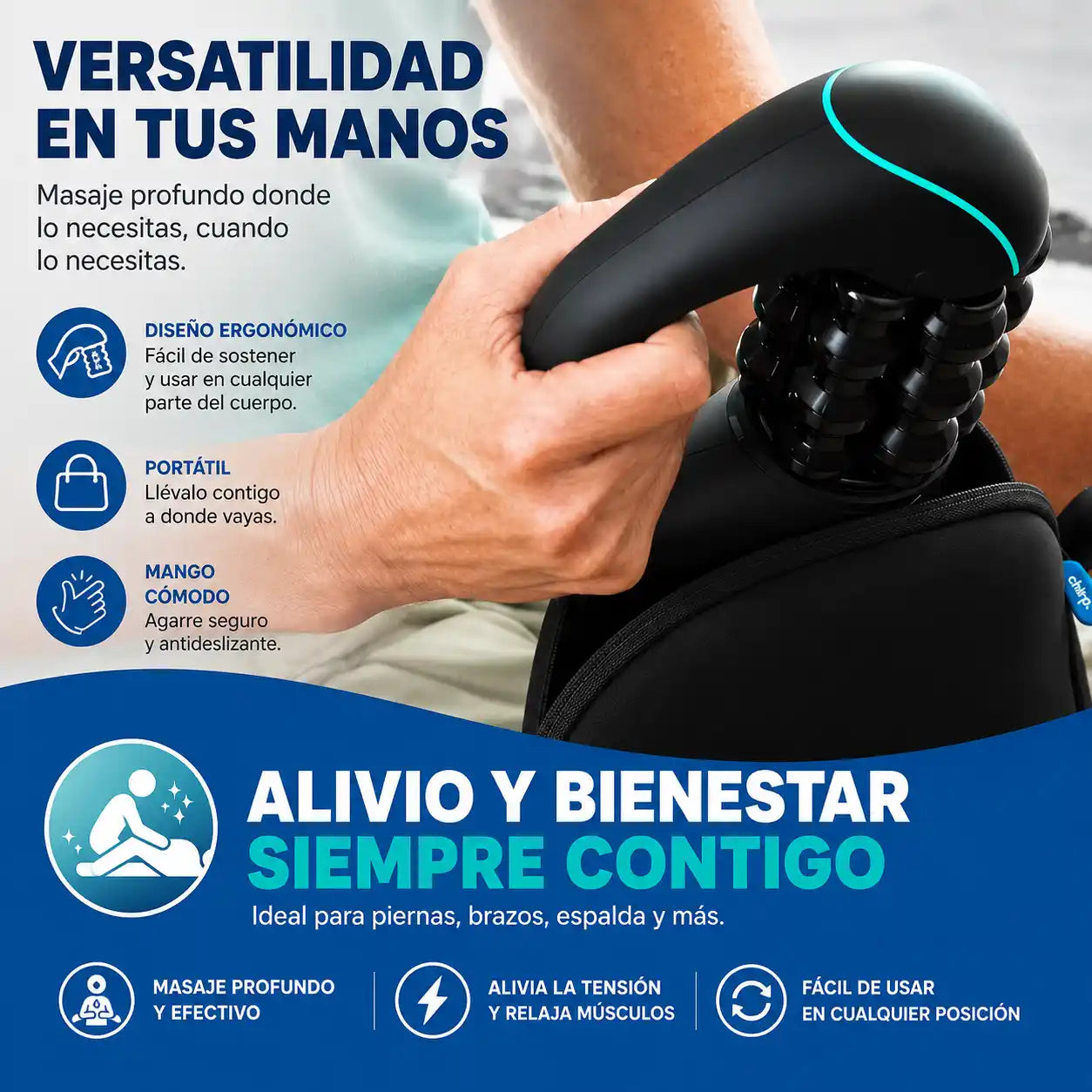 PulseRoll™ Masajeador Linfático Eléctrico | Piernas más ligeras y relajadas en minutos