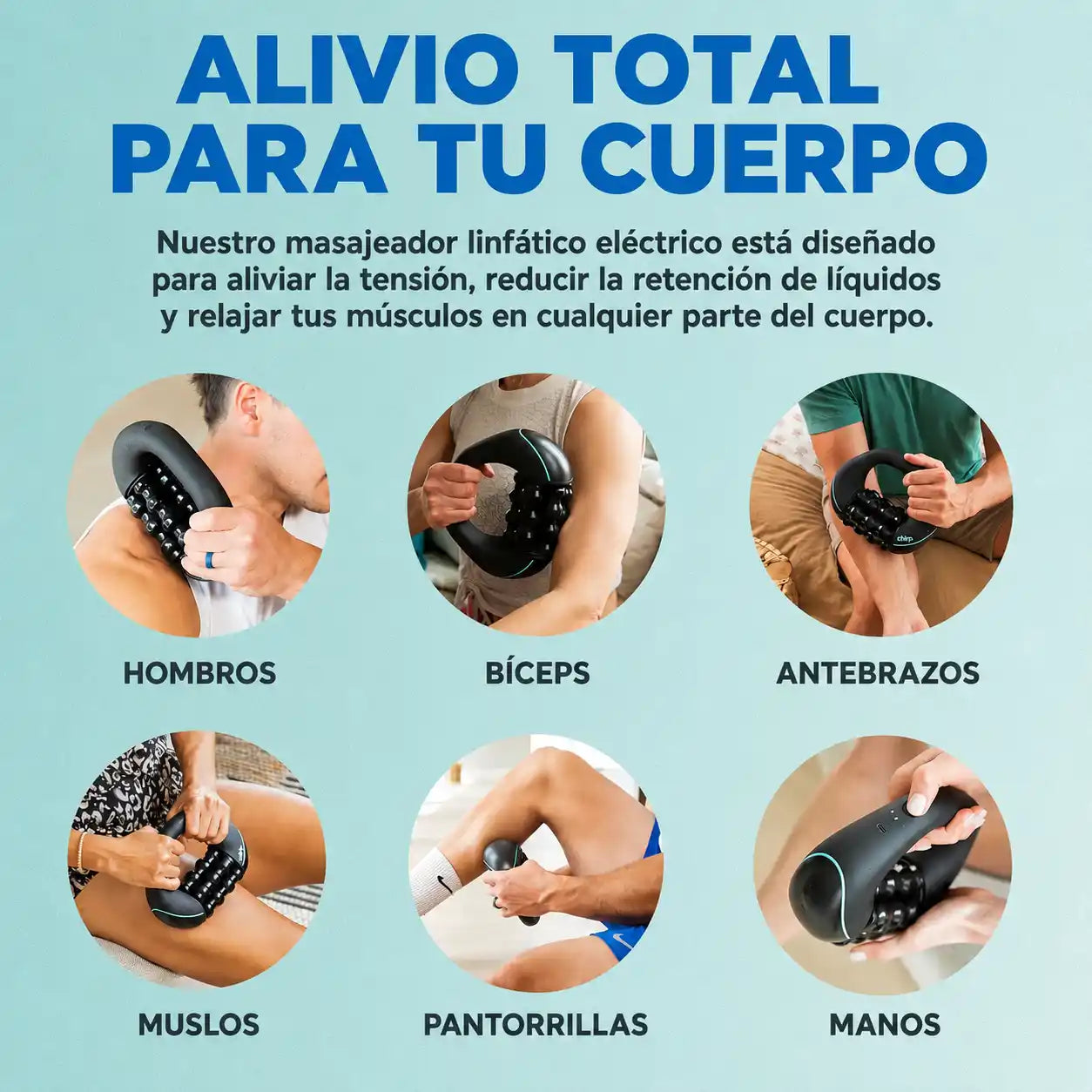 PulseRoll™ Masajeador Linfático Eléctrico | Piernas más ligeras y relajadas en minutos