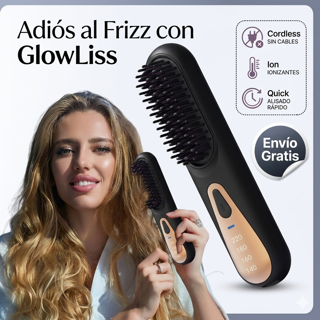 GlowLiss | Cepillo Alisador Inalámbrico