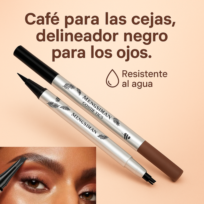 DualBrow | Plumón de 3 Puntas con Delineador Integrado