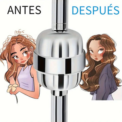 AquaClean | Filtro De Ducha con 15 Capas para Eliminar impurezas