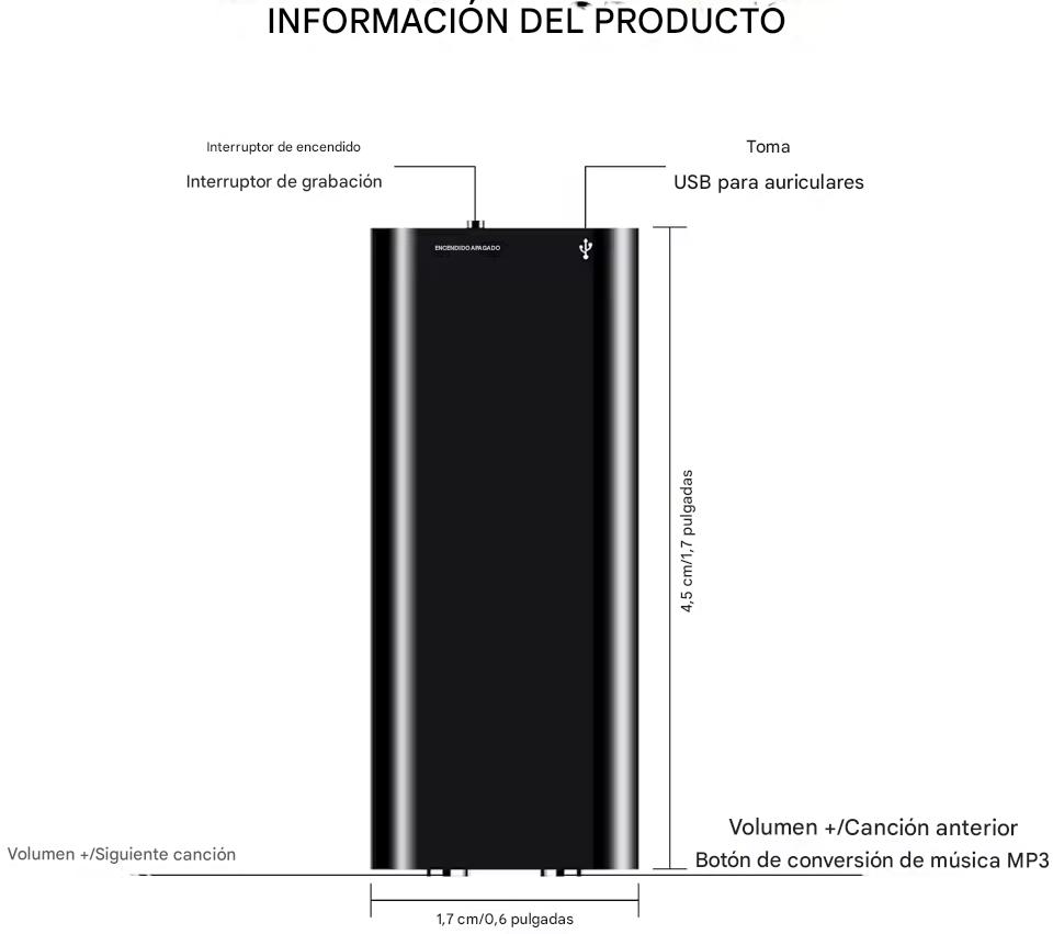 SmartVoice | Grabadora Portátil con 32 GB de Almacenamiento