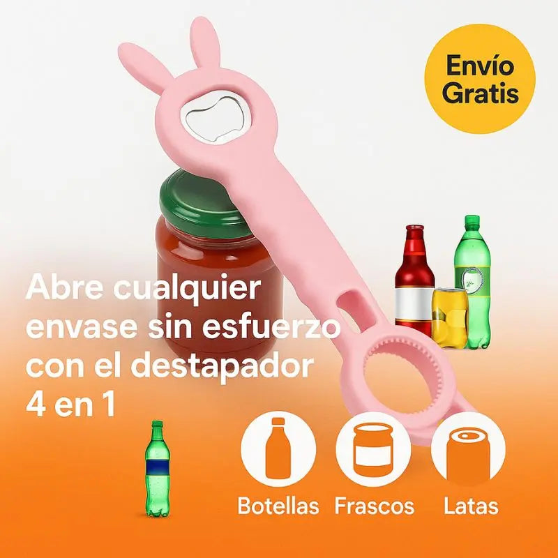 EasyGrip™ | Destapador 4 en 1 para diferentes envases Paga 1 Lleva 2