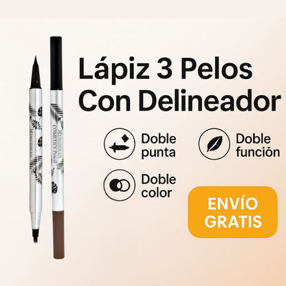 DualBrow | Plumón de 3 Puntas con Delineador Integrado